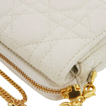 Load image into Gallery viewer, CHRISTIAN DIOR Caro Supple Cannage Calfskin Leather Chain Shoulder Bag Ivory
