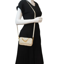 Load image into Gallery viewer, CHRISTIAN DIOR Caro Supple Cannage Calfskin Leather Chain Shoulder Bag Ivory
