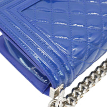 Load image into Gallery viewer, CHANEL Boy Flap Small Plexiglass Patent Leather Crossbody Bag Blue
