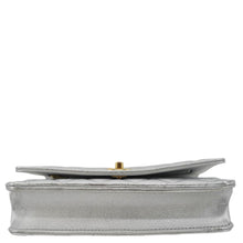 Load image into Gallery viewer, CHANEL Rainbow Woven WOC Calfskin Leather Top Handle Bag Metallic Silver
