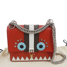 Load image into Gallery viewer, FENDI Studded Kan I Vitello Liberty Lucido Catalan Leather Shoulder Bag Multicolor
