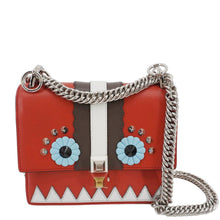 Load image into Gallery viewer, FENDI Studded Kan I Vitello Liberty Lucido Catalan Leather Shoulder Bag Multicolor
