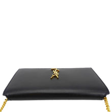 Load image into Gallery viewer, YVES SAINT LAURENT Cassandre Phone Holder Leather Shoulder Bag Black
