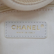 Load image into Gallery viewer, CHANEL Deauville Medium Pearl Embellished Canvas Tote Bag Cream
