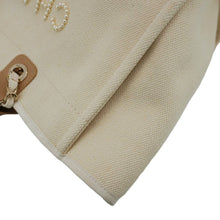 Load image into Gallery viewer, CHANEL Deauville Medium Pearl Embellished Canvas Tote Bag Cream
