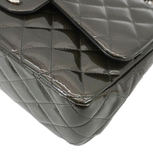 Load image into Gallery viewer, CHANEL Classic Double Flap Quilted Patent Leather Shoulder Bag Dark Green
