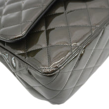 Load image into Gallery viewer, CHANEL Classic Double Flap Quilted Patent Leather Shoulder Bag Dark Green
