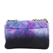 Load image into Gallery viewer, CHANEL 19 Flap Large Quilted Mixed Tweed Shoulder Bag Purple
