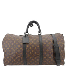 Load image into Gallery viewer, LOUIS VUITTON Keepall Bandouliere 55 Monogram Canvas Travel Bag Black
