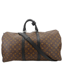 Load image into Gallery viewer, LOUIS VUITTON Keepall Bandouliere 55 Monogram Canvas Travel Bag Black
