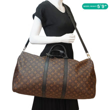 Load image into Gallery viewer, LOUIS VUITTON Keepall Bandouliere 55 Monogram Canvas Travel Bag Black
