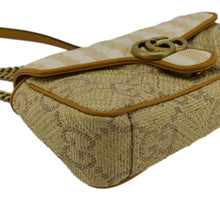 Load image into Gallery viewer, GUCCI GG Marmont Small Raffia Shoulder Bag Natural Beige 443497
