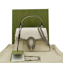 Load image into Gallery viewer, GUCCI Dionysus Mini Leather Top Handle Shoulder Bag Off White 752029
