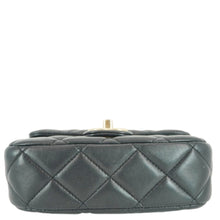 Load image into Gallery viewer, CHANEL Enamel Pearl Charm Me Square Flap Mini Quilted Lambskin Leather Crossbody Bag Black
