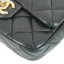 Load image into Gallery viewer, CHANEL Enamel Pearl Charm Me Square Flap Mini Quilted Lambskin Leather Crossbody Bag Black
