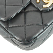 Load image into Gallery viewer, CHANEL Enamel Pearl Charm Me Square Flap Mini Quilted Lambskin Leather Crossbody Bag Black
