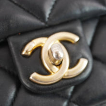Load image into Gallery viewer, CHANEL Enamel Pearl Charm Me Square Flap Mini Quilted Lambskin Leather Crossbody Bag Black
