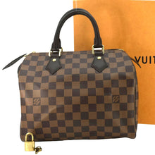 Load image into Gallery viewer, LOUIS VUITTON Speedy 25 Damier Ebene Satchel Bag Brown
