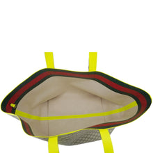 Load image into Gallery viewer, GUCCI Ophidia Medium GG Supreme Canvas Tote Bag Neon Yellow 786899
