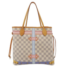 Load image into Gallery viewer, LOUIS VUITTON Neverfull Summer Trunk Damier Azur Shoulder Bag White
