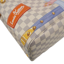 Load image into Gallery viewer, LOUIS VUITTON Neverfull Summer Trunk Damier Azur Shoulder Bag White
