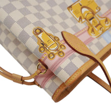 Load image into Gallery viewer, LOUIS VUITTON Neverfull Summer Trunk Damier Azur Shoulder Bag White
