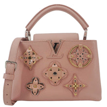 Load image into Gallery viewer, LOUIS VUITTON Capucines BB Mechanical Flowers Taurillon Leather Crossbody Bag Pink
