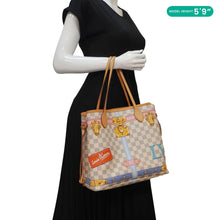 Load image into Gallery viewer, LOUIS VUITTON Neverfull Summer Trunk Damier Azur Shoulder Bag White
