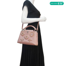 Load image into Gallery viewer, LOUIS VUITTON Capucines BB Mechanical Flowers Taurillon Leather Crossbody Bag Pink
