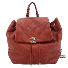 Load image into Gallery viewer, CHANEL Braided With Style Quilted Leather Drawstring Backpack Burgundy
