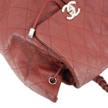Load image into Gallery viewer, CHANEL Braided With Style Quilted Leather Drawstring Backpack Burgundy
