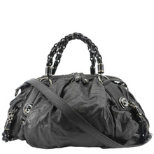 Load image into Gallery viewer, GUCCI Galaxy Medium Leather Top Handle Shoulder Bag Black 228838
