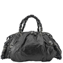 Load image into Gallery viewer, GUCCI Galaxy Medium Leather Top Handle Shoulder Bag Black 228838
