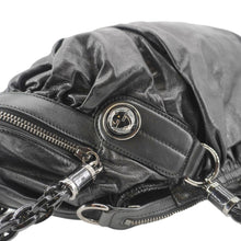 Load image into Gallery viewer, GUCCI Galaxy Medium Leather Top Handle Shoulder Bag Black 228838
