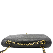 Load image into Gallery viewer, CHANEL Classic Flap Vintage Quilted Lambskin Leather Shoulder Bag Black
