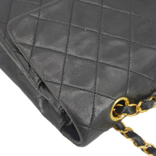 Load image into Gallery viewer, CHANEL Classic Flap Vintage Quilted Lambskin Leather Shoulder Bag Black
