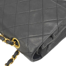 Load image into Gallery viewer, CHANEL Classic Flap Vintage Quilted Lambskin Leather Shoulder Bag Black
