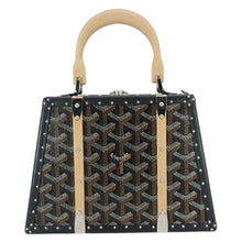 Load image into Gallery viewer, GOYARD Saigon Mini Chevron Print Coated Canvas Top Handle Bag Black
