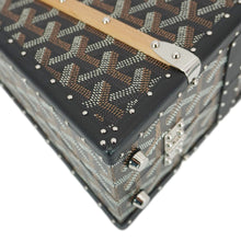 Load image into Gallery viewer, GOYARD Saigon Mini Chevron Print Coated Canvas Top Handle Bag Black
