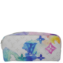 Load image into Gallery viewer, LOUIS VUITTON Watercolor Dopp Kit Monogram Coated Canvas White Toiletry Pouch
