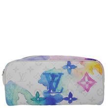 Load image into Gallery viewer, LOUIS VUITTON Watercolor Dopp Kit Monogram Coated Canvas White Toiletry Pouch
