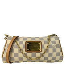 Load image into Gallery viewer, LOUIS VUITTON Pochette Eva Damier Azur Crossbody Clutch Bag White
