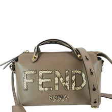 Load image into Gallery viewer, FENDI By The Way Medium Leather Python Print Logo Boston Bag Beige
