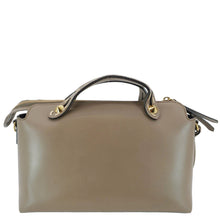 Load image into Gallery viewer, FENDI By The Way Medium Leather Python Print Logo Boston Bag Beige
