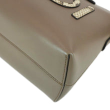 Load image into Gallery viewer, FENDI By The Way Medium Leather Python Print Logo Boston Bag Beige
