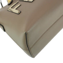 Load image into Gallery viewer, FENDI By The Way Medium Leather Python Print Logo Boston Bag Beige
