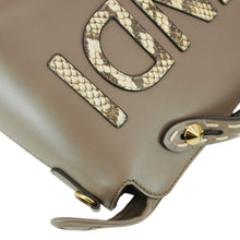 Load image into Gallery viewer, FENDI By The Way Medium Leather Python Print Logo Boston Bag Beige
