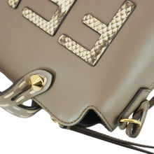 Load image into Gallery viewer, FENDI By The Way Medium Leather Python Print Logo Boston Bag Beige
