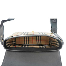 Load image into Gallery viewer, BURBERRY Note Vintage Check Leather Crossbody Bag Black
