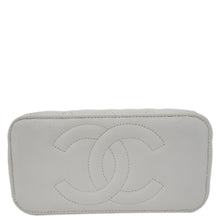 Load image into Gallery viewer, CHANEL Coco Casino Small Quilted Caviar Leather Chain Vanity Case White
